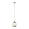 1 Light Glass Ceiling Pendant - Smoke