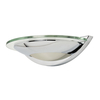 1 Light Glass Uplighter Wall Light - Chrome