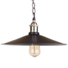 1 Light Industrial Diner Ceiling Pendant - Bronze