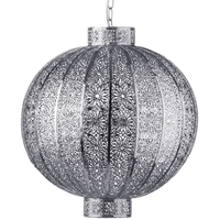 1 Light Ornate Moroccan Style Ceiling Pendant - Chrome