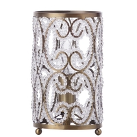 1 Light Ornate Spiral Table Lamp - Bronze