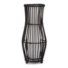1 Light Skittle Wicker Rattan Table Lamp - Black