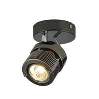 1 Light Telford Cylinder Ceiling or Wall Spotlight - Black