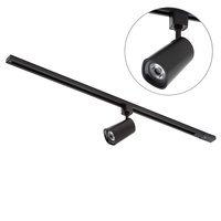 1 metre Track Light Kit with 1 Strand Head and Integrated LED - Black