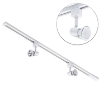 1 metre Track Light Kit with 2 Harlem Heads and LED Bulbs - White