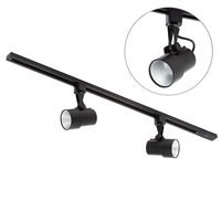 1 metre Track Light Kit with 2 Holborn Heads and Integrated LED - Black