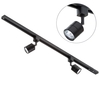 1 Metre Track Light Kit with 2 Soho Heads and Halogen Bulbs - Black