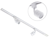 1 metre Track Light Kit with 2 Soho Heads and LED Bulbs - White