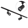 1 metre Track Light Kit with 2 Strand Heads and Integrated LED - Black