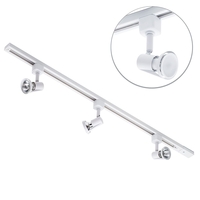 1 metre Track Light Kit with 3 Harlem Heads and LED Bulbs - White