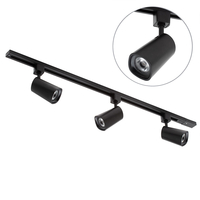 1 metre Track Light Kit with 3 Strand Heads and Integrated LED - Black