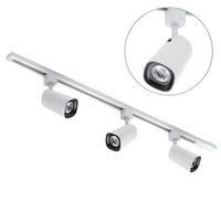 1 metre Track Light Kit with 3 Strand Heads and Integrated LED - White