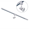 1 Metre Track Lighting with 1 Harlem GU10 Fixture & Halogen Bulbs - Silver