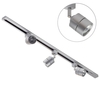 1 Metre Track Lighting with 3 Soho GU10 Fixture & Halogen Bulbs - Silver