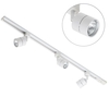 1 Metre Track Lighting with 3 Soho GU10 Fixture & Halogen Bulbs - White