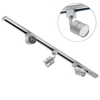 1 Metre Track Lighting with 3 Soho GU10 Fixture & LED Bulbs - Silver
