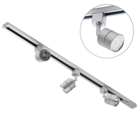 1 Metre Track Lighting with 3 Soho GU10 Fixture & LED Bulbs - Silver