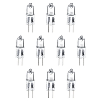 10 Pack of 10 Watt G4 Halogen Light Bulbs - Clear