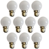 10 Pack of Clearance 0.3 Watt LED B22 Bayonet Cap Golf Ball Light Bulbs - Blue