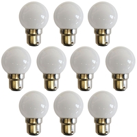 10 Pack of Clearance 0.3 Watt LED B22 Bayonet Cap Golf Ball Light Bulbs - Blue