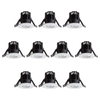 10 Pack of Integrated LED IP65 3000K Fire Rated Bathroom Downlights - White