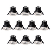 10 Pack of Integrated LED IP65 3000K Fixed Fire Rated Downlight - Brushed Chrome