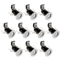 10 Pack of IP20 Fire Rated Recessed Downlighters with HAL Bulbs - White