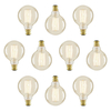 10 Pack of Vintage Cage Filament 40 Watt B22 Bayonet Cap Light Bulb - Clear