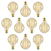 10 Pack of Vintage Cage Filament 40 Watt B22 Bayonet Cap Light Bulb - Gold Tinted