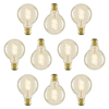 10 Pack of Vintage Globe Filament 40 Watt B22 Bayonet Cap Light Bulb - Clear