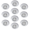 10 Pack Recessed Downlights With LED Bulbs - White