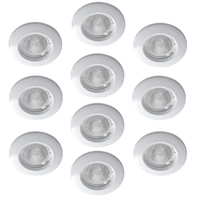 10 Pack Recessed Downlights With LED Bulbs - White