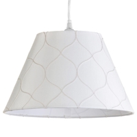 12 Inch Embroidered Conical Easy to Fit Shade - Ivory