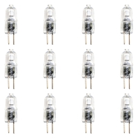 12 Pack of 10 Watt G4 Halogen Capsule Light Bulb - Clear