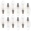 12 Pack of 2.5 Watt LED E14 Small Edison Screw Candle Light Bulbs - Warm White