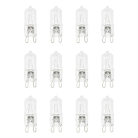 12 Pack of 28 Watt G9 370 Lumen Halogen Bulb - Clear