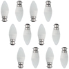 12 Pack of 4 Watt LED B22 Bayonet Cap Candle Light Bulbs - Opal