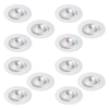 12 Pack of Circular Recessed Downlighters - White