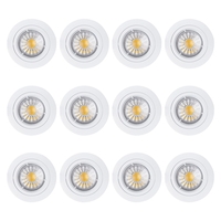 12 Pack of Diecast IP20 Rated Fixed Downlight - White