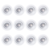 12 Pack of Diecast Tilt Downlight with LED Bulbs - White
