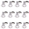 12 Pack of Fixed Fire Rated Downlighters with LED Bulbs - Chrome