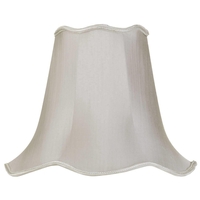 14 Inch Easy to Fit Scalloped Shade - Soft Grey