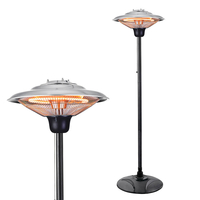 1500 Watt Floor Standing Carbon Element Patio Heater - Silver