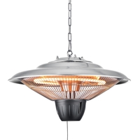 1500 Watt Halogen Pendant Outdoor Heater - Silver