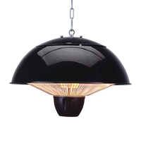 1500 Watt LED Pendant Halogen Element Patio Heater - Black