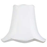 16 Inch Easy to Fit Scalloped Shade - Ivory