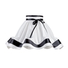 16 Inch Skirt Easy to Fit Shade with Black Stripes & Bow - Black & White
