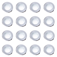 16 Pack of Diecast IP65 Rated Downlight with LED Bulbs - Chrome