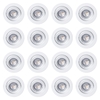 16 Pack of Diecast Tilt Downlight with LED Bulbs - White
