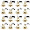 16 Pack of Fixed Fire Rated Cast Recessed GU10 Downlight - Brushed Brass
